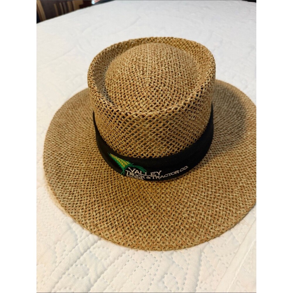 Men's Natural Straw Sun Hat with Black Band